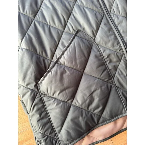 J Crew Mens Walker Vest XL Green Tan Quilted Full Zip Pockets B1930 - Picture 2 of 13